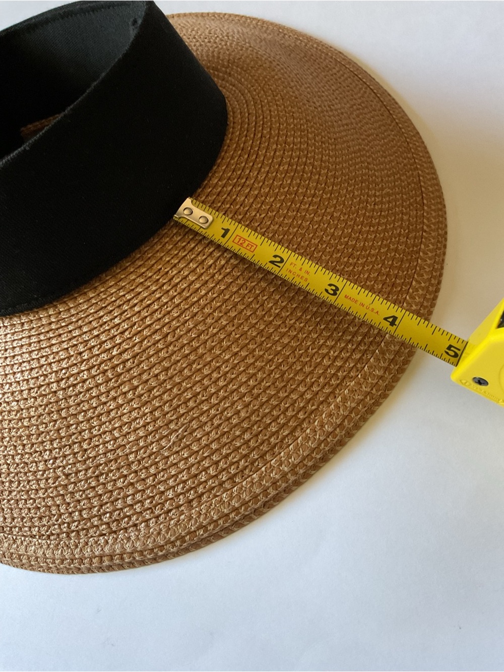 ERIC JAVITS SQUISHEE HALO HAT NATURAL/BLACK ONE SIZE ADJUSTABLE NEW NO TAGS - Picture 16 of 16
